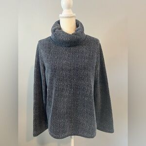 WORKSHOP REPUBLIC CLOTHING Women's Gray Cowl Neck Sweater Large Perfect for fall